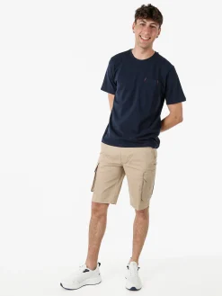 Lonsdale Bermuda cargo da uomo in cotone - khaki