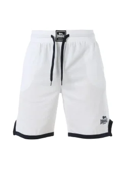 Lonsdale Bermuda sportivi da uomo in cotone con logo - bianco