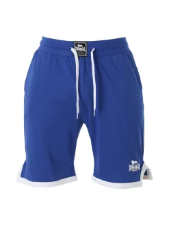 Lonsdale Bermuda sportivi da uomo con logo e coulisse - blu scuro