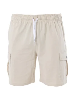 Lonsdale Bermuda sportivi da uomo con tasconi laterali e coulisse - naturale
