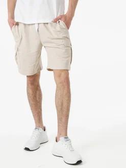 Lonsdale Bermuda sportivi da uomo con tasconi laterali e coulisse - naturale