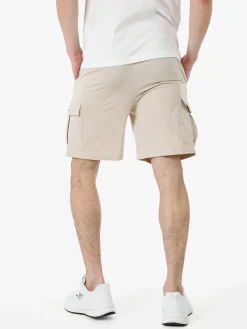 Lonsdale Bermuda sportivi da uomo con tasconi laterali e coulisse - naturale