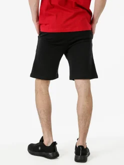 Lonsdale Bermuda sportivi da uomo con logo e coulisse - nero