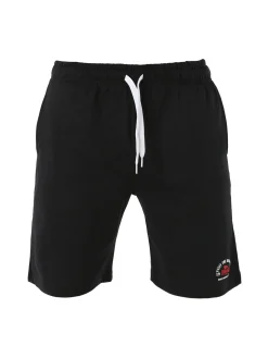 Lonsdale Bermuda sportivi da uomo con logo e coulisse - nero