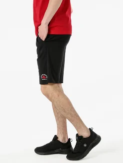Lonsdale Bermuda sportivi da uomo con logo e coulisse - nero