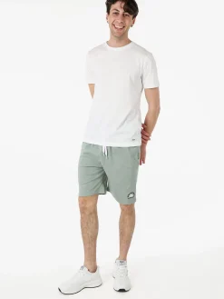 Lonsdale Bermuda sportivi da uomo con logo e coulisse - pistacchio