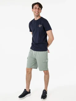 Lonsdale Bermuda sportivi da uomo con tasconi laterali e coulisse - pistacchio