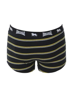 Lonsdale Boxer da uomo in cotone a righe - nero