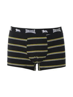 Lonsdale Boxer da uomo in cotone a righe - nero