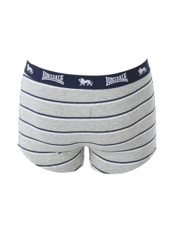 Lonsdale Boxer da uomo in cotone a righe - grigio