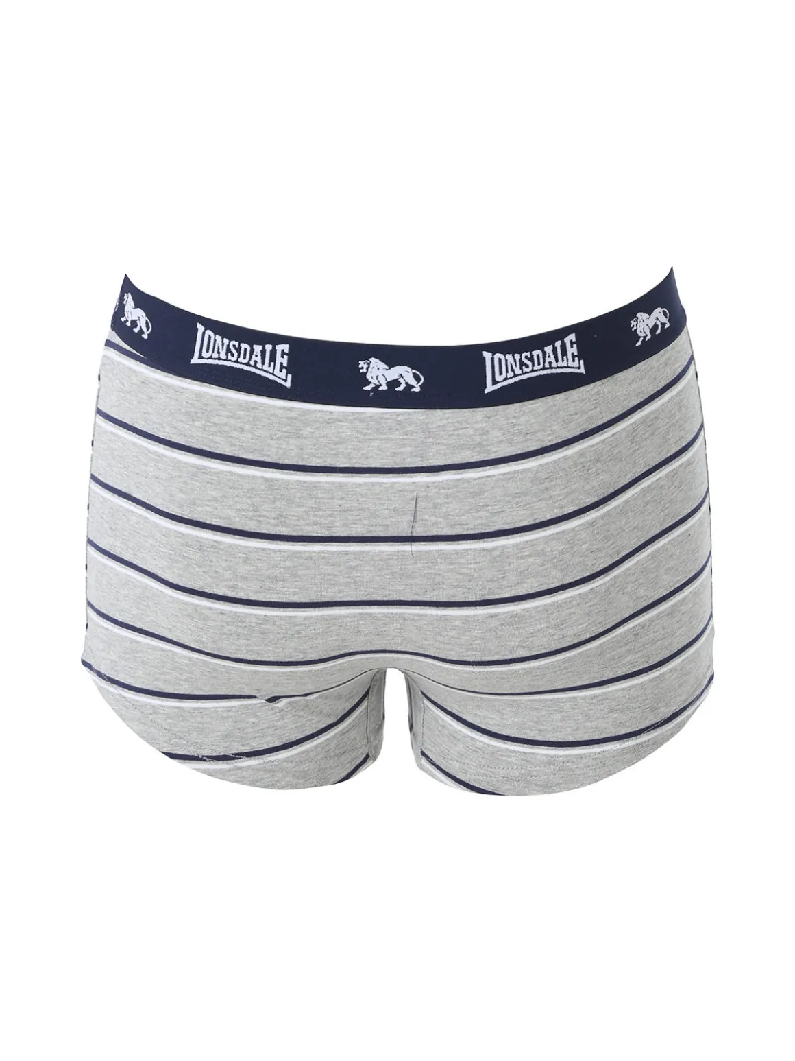 Lonsdale Boxer da uomo in cotone a righe - grigio