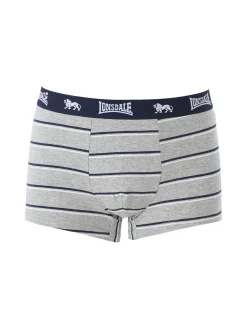 Lonsdale Boxer da uomo in cotone a righe - grigio