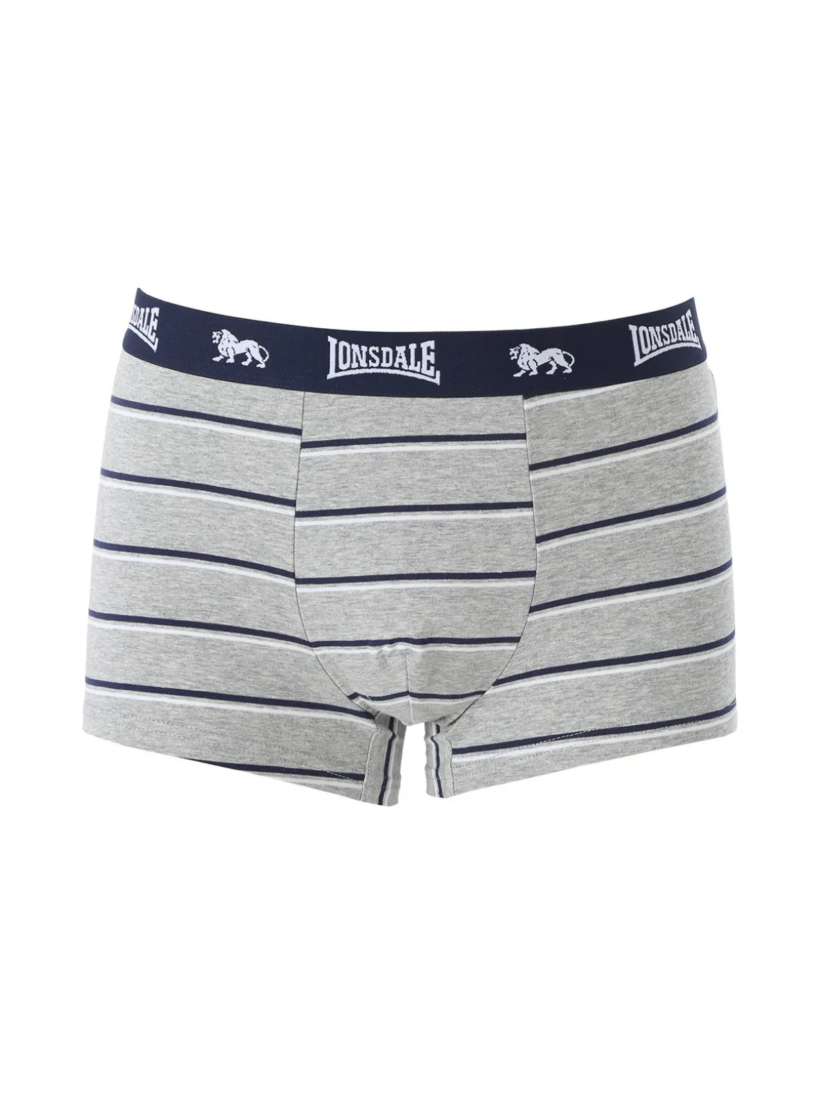 Lonsdale Boxer da uomo in cotone a righe - grigio