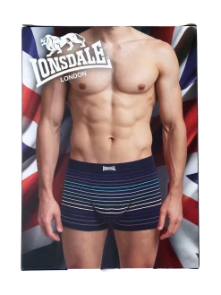 Lonsdale Boxer rigati da uomo in cotone - grigio