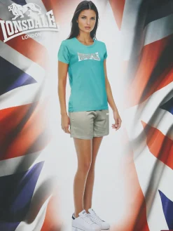 Lonsdale Completo corto da donna in cotone - acqua marina