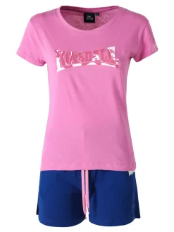 Lonsdale Completo corto da donna in cotone - rosa