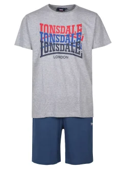 Lonsdale Completo corto da uomo in cotone con scritte