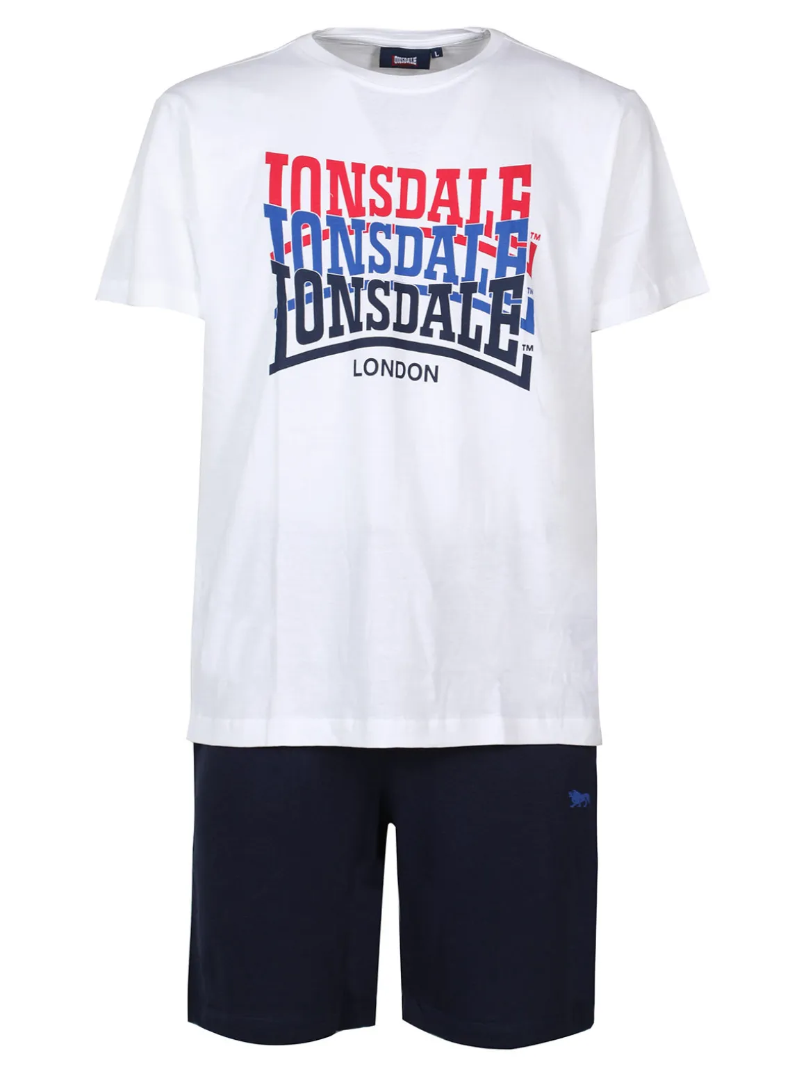 Lonsdale Completo corto da uomo in cotone con scritte