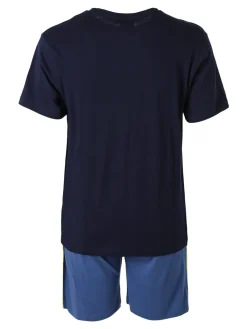 Lonsdale Completo corto da uomo in cotone - blu scuro