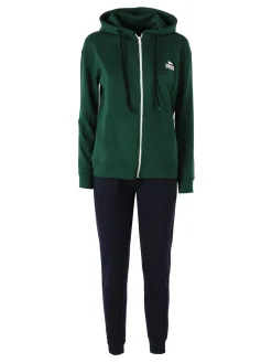 Lonsdale Completo tuta da donna con cappuccio e zip - verde