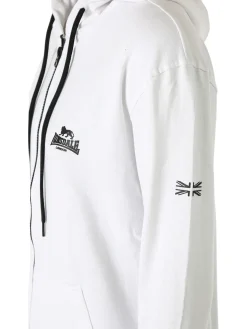 Lonsdale Completo tuta da donna con cappuccio e zip - bianco