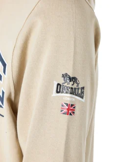 Lonsdale Completo tuta da uomo 2 pezzi con cappuccio e zip - naturale