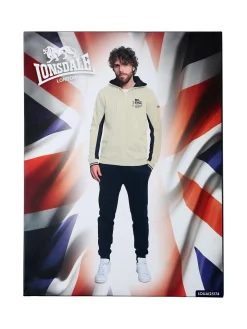 Lonsdale Completo tuta da uomo con cappuccio e zip - oliva