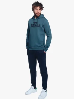Lonsdale Completo tuta da uomo 2 pezzi con cappuccio - ottanio