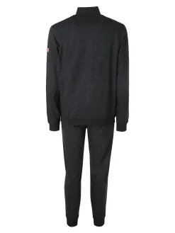 Lonsdale Completo tuta da uomo 2 pezzi con zip intera e stampa logo - grigio scuro