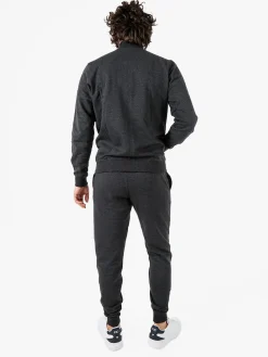 Lonsdale Completo tuta da uomo 2 pezzi con zip intera e stampa logo - grigio scuro
