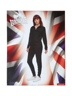 Lonsdale Completo tuta donna 2 pezzi full zip - nero