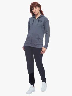 Lonsdale Completo tuta donna 2 pezzi full zip con cappuccio - cielo