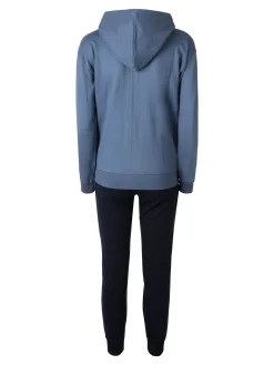 Lonsdale Completo tuta donna 2 pezzi full zip con cappuccio - cielo