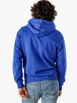 Lonsdale Felpa da uomo con cappuccio e logo - blu