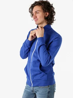 Lonsdale Felpa da uomo full zip con logo - blu