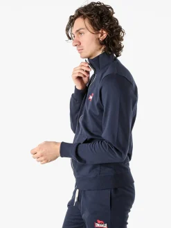 Lonsdale Felpa da uomo full zip con logo - blu scuro
