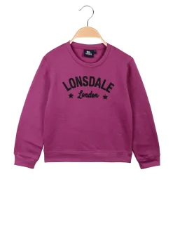 Lonsdale Felpa pesante da bambina con scollo tondo