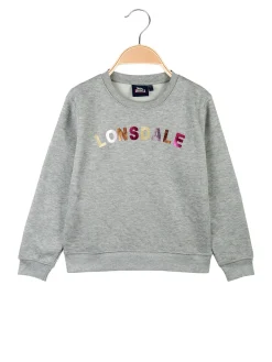 Lonsdale Felpa pesante girocollo da bambina