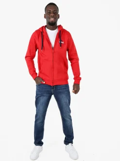 Lonsdale Felpa sportiva da uomo con cappuccio e logo - nero