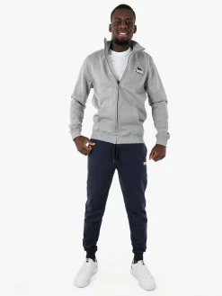 Lonsdale Felpa sportiva da uomo con zip intera - grigio