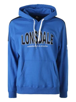 Lonsdale Felpa sportiva da uomo cappuccio e logo - blu