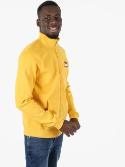 Lonsdale Felpa sportiva da uomo con zip intera - giallo