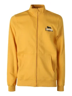 Lonsdale Felpa sportiva da uomo con zip intera - giallo