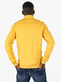 Lonsdale Felpa sportiva da uomo con zip intera - giallo
