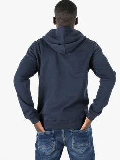 Lonsdale Felpa sportiva da uomo cappuccio e logo - blu scuro