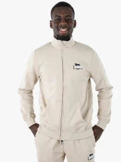 Lonsdale Felpa sportiva da uomo con cappuccio e zip - grigio scuro