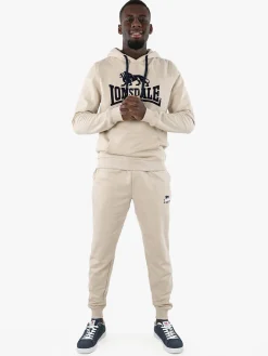 Lonsdale Felpa sportiva da uomo con cappuccio e logo - blu