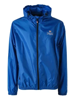 Lonsdale Giacca a vento con cappuccio e zip - blu