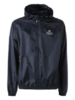 Lonsdale Giacca a vento con cappuccio e zip - blu scuro