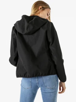 Lonsdale Giacca a vento da donna con cappuccio e zip - nero